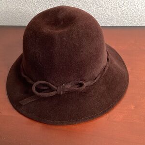 Lord & Taylor Dark Brown Wool Hat
